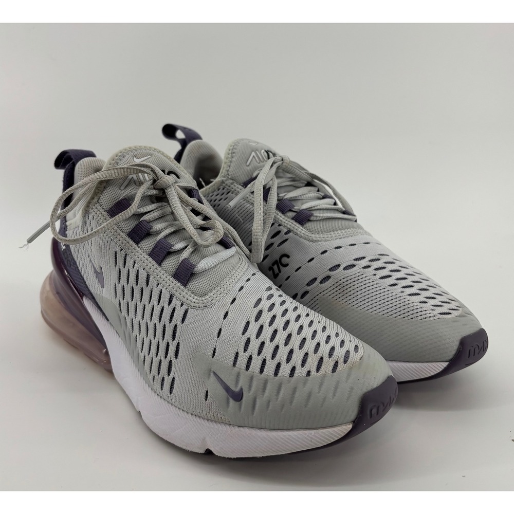 Nike Air Max 270 Women's 7.5 Running Shoes Grey Purple AH6789-065 Mesh